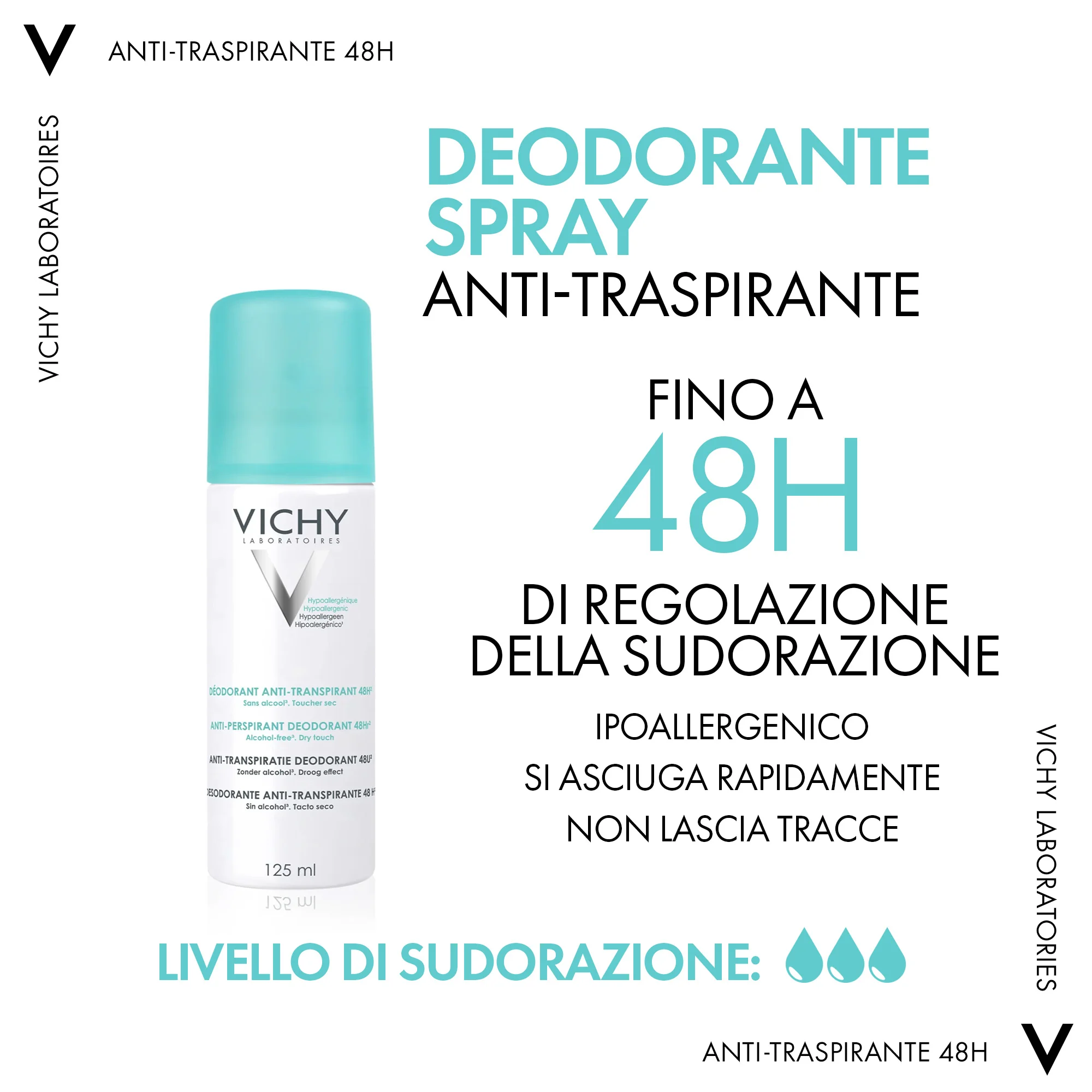 Vichy Deodorante Spray 125 ml Anti-traspirante