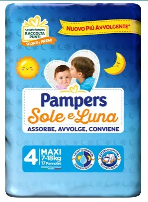 PAMPERS SOLE&LUNA MAXI 17 PEZZI