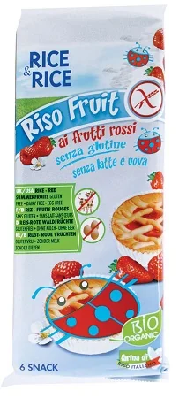 RICE&RICE RISO FRUIT MERENDINA AI FRUTTI ROSSI SENZA GLUTINE 6X33 G