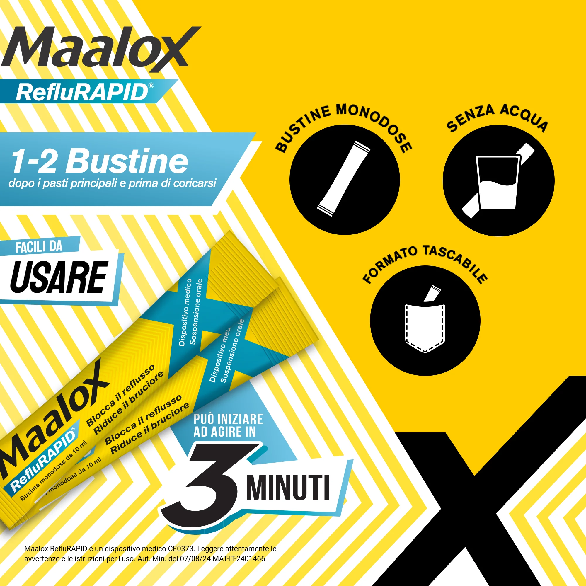 Maalox Reflurapid 20 Bustine Reflusso e Acidità