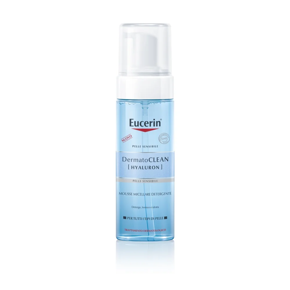 Eucerin Dermatoclean Micellare Cleaning Foam 150 ml Mousse Detergente Viso