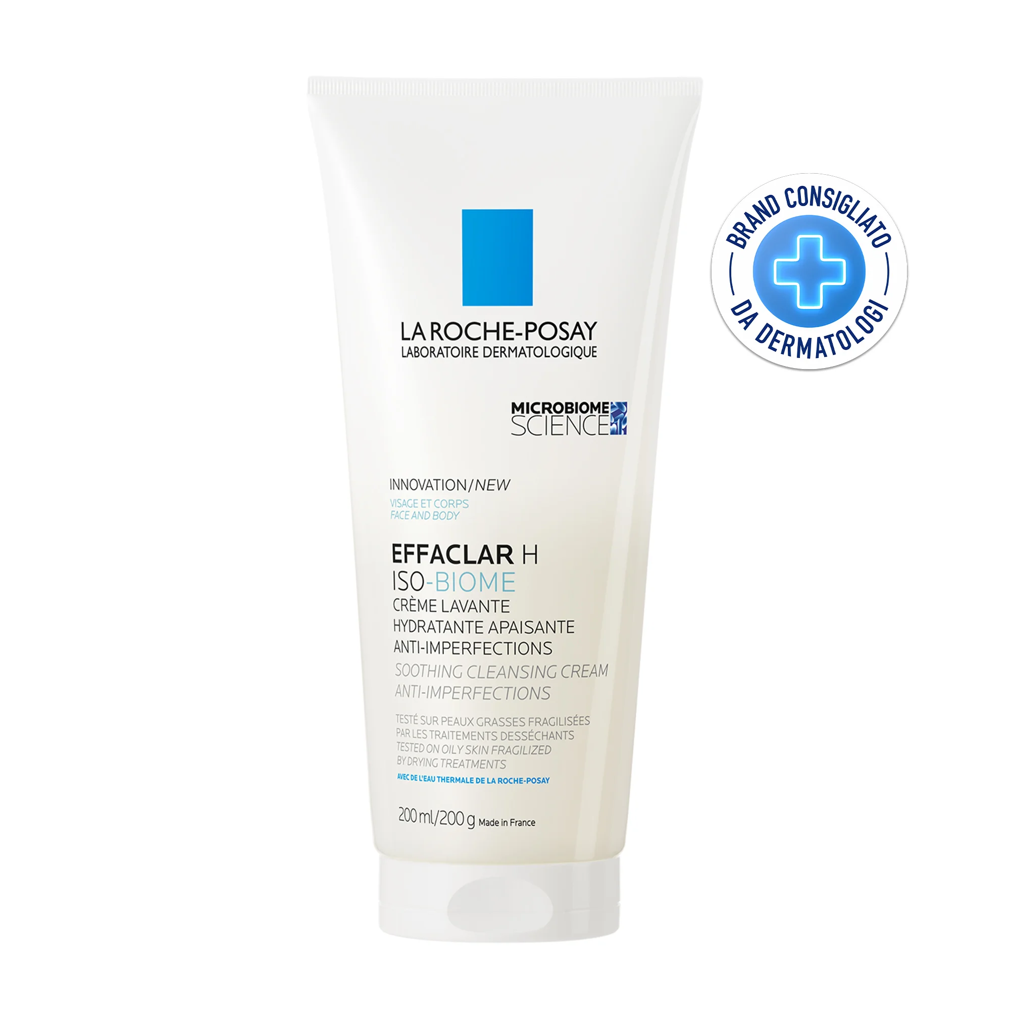 La Roche Posay Effaclar H Iso Biome Crema Lavante 200 ml Detergente Viso Pelle Grassa A Tendenza Acneica