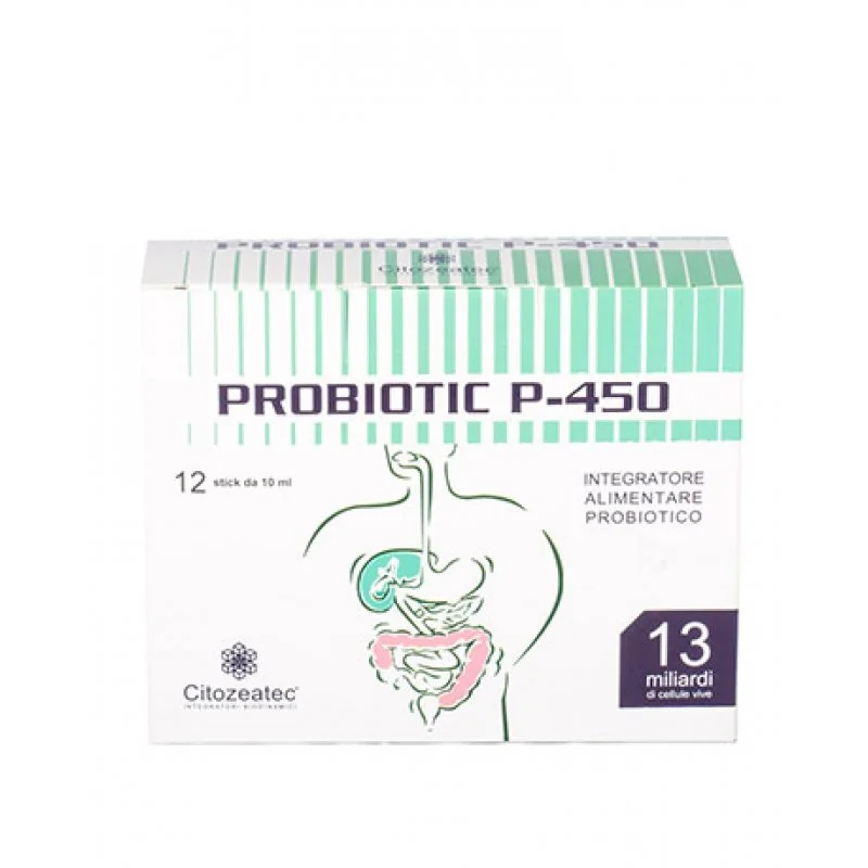 Citozeatec Probiotic P-450 Integratore Probiotico 12 Stick Monodose da 10 ml 