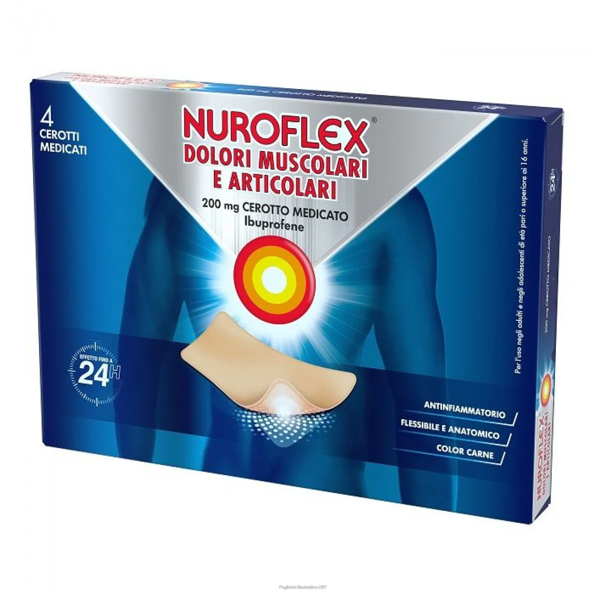 NUROFLEX 200 MG IBUPROFENE 4 CEROTTI