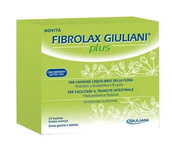 FIBROLAX GIULIANI PLUS INTEGRATORE TRANSITO INTESTINALE E RIPRISTINO FLORA BATTERICA 14 BUSTINE