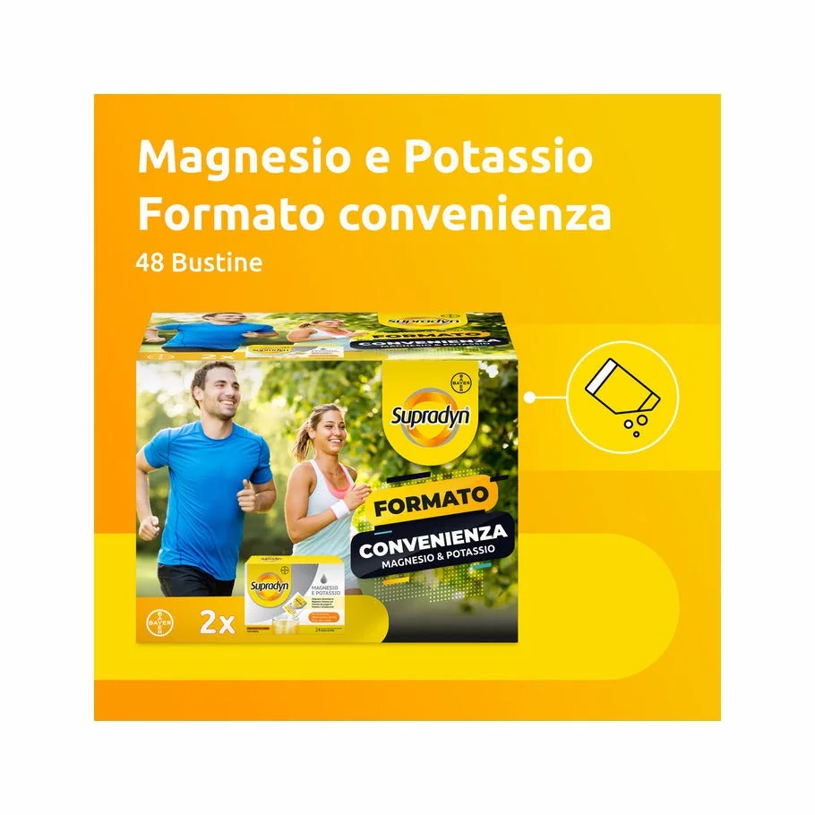 Supradyn Magnesio e Potassio 24+24 Bustine Formato Convenienza