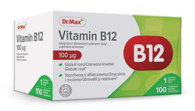 Dr. Max Vitamin B12 100 MCG 100 Compresse Vitamina B12