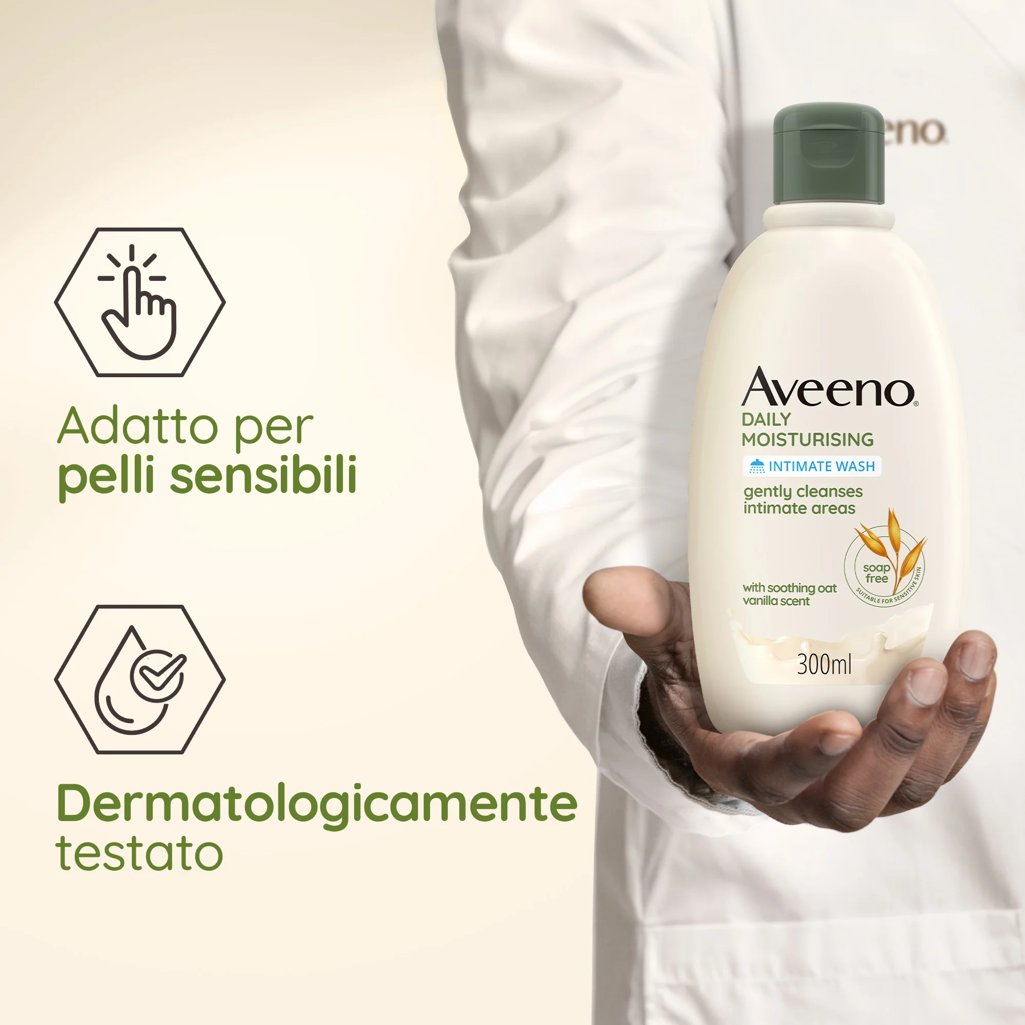 Aveeno  Daily Moisturizing Detergente Intimo 300 Ml Senza Sapone