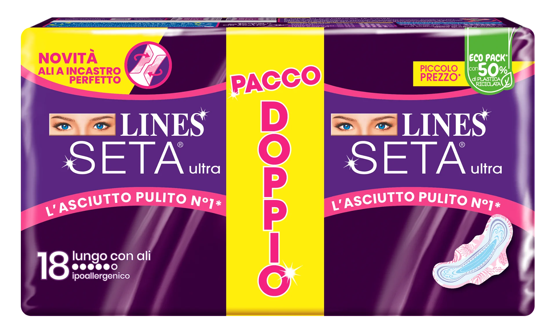 LINES SETA ULTRA ASSORBENTI LUNGO VP DWCT 18 PEZZI