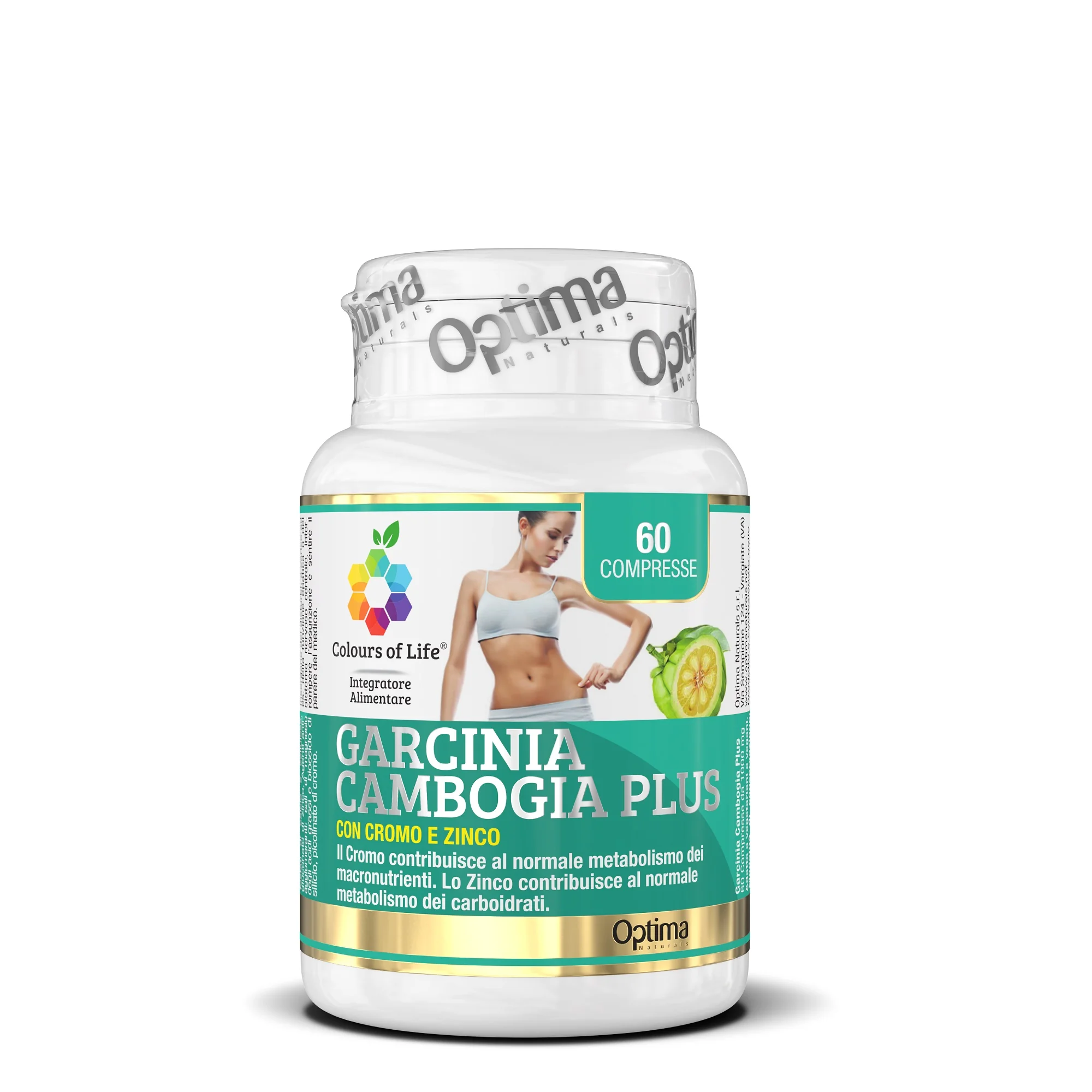 OPTIMA COLOURS OF LIFE GARCINIA CAMBOGIA PLUS INTEGRATORE PESO CORPOREO 60 COMPRESSE