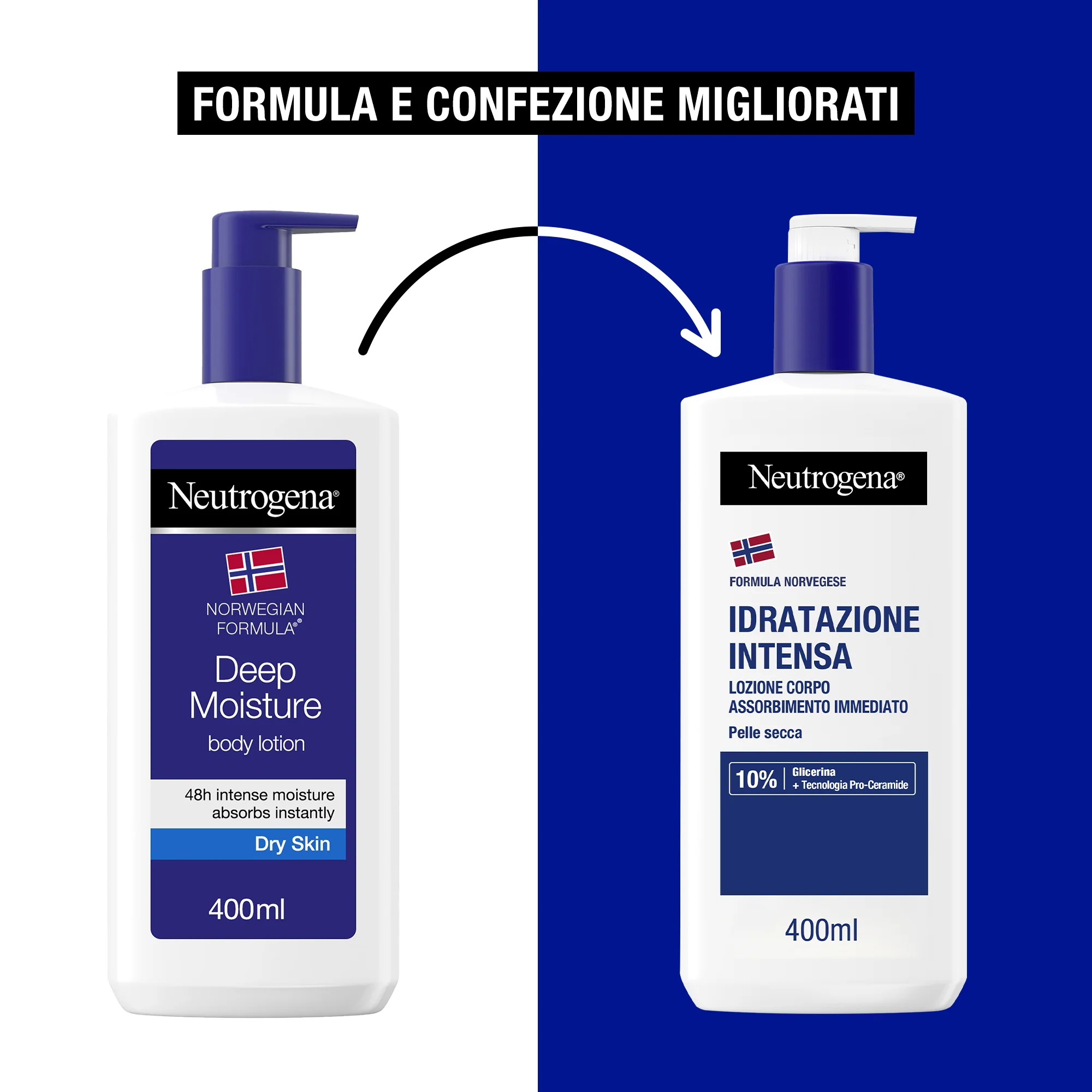 Neutrogena Crema Corpo Fluida 400 ml Idratazione della Pelle