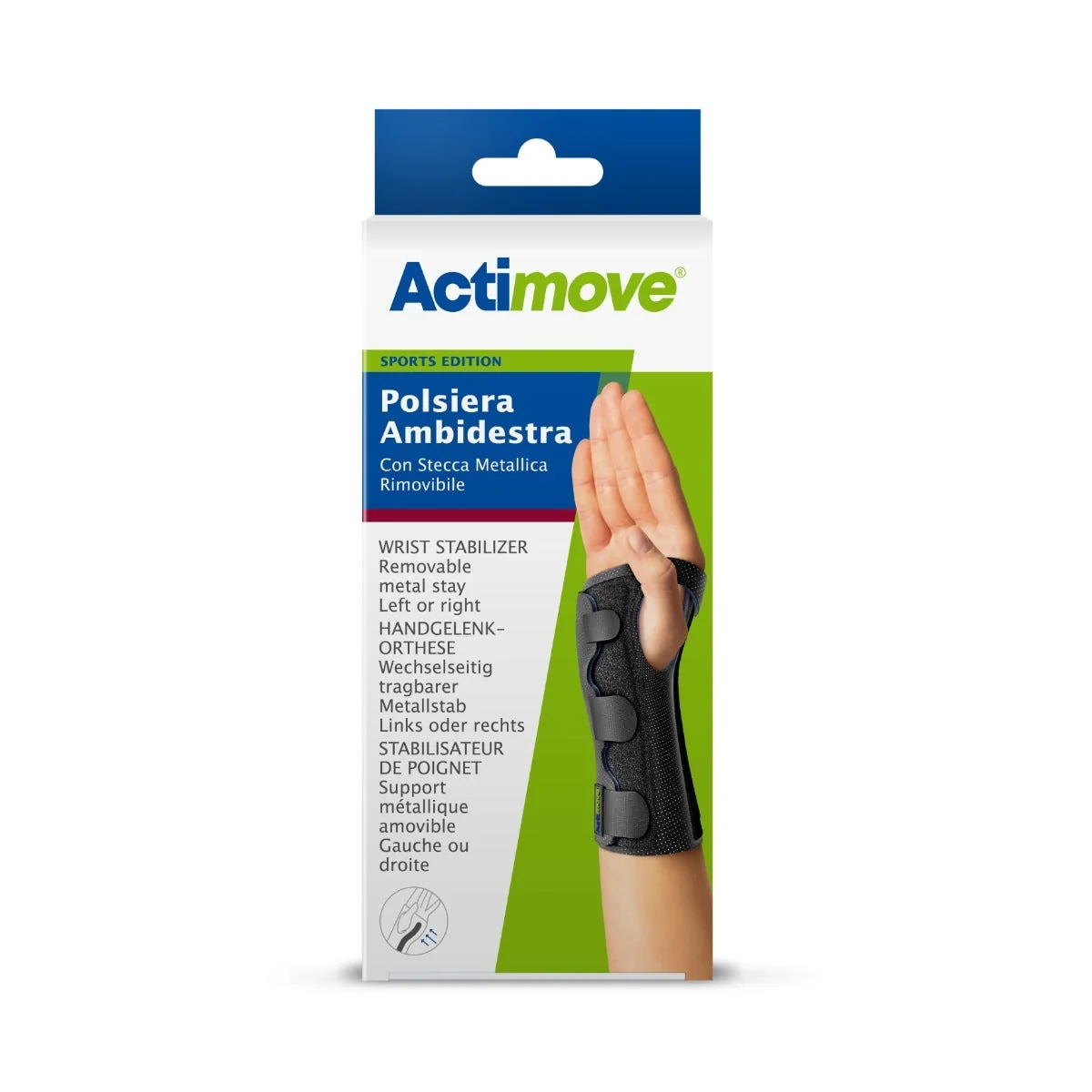 ACTIMOVE SPORTS EDITION POLSIERA AMBIDESTRA CON STECCA METALLICA RIMOVIBILE S