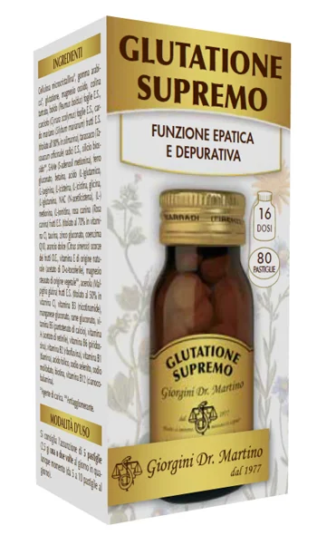 DR. GIORGINI GLUTATIONE SUPREMO INTEGRATORE FUNZIONALITÀ  EPATICA E DEPURATIVA 80 PASTIGLIE