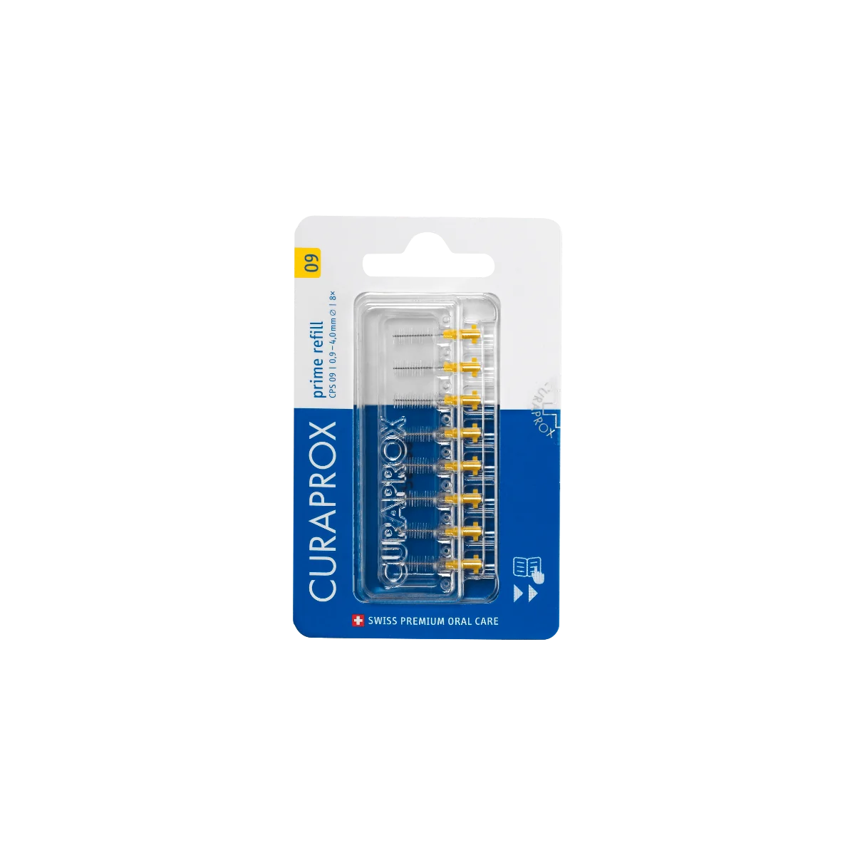 Curaprox Cps 09 Prime Refill Yellow 8 pezzi Scovolino Interdentale