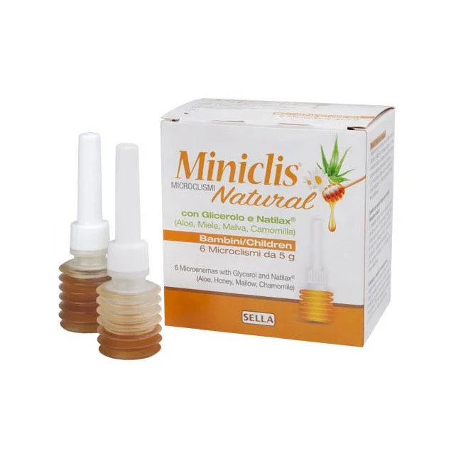 MINICLIS NATURAL BAMBINI LASSATIVO 6 MICROCLISMI