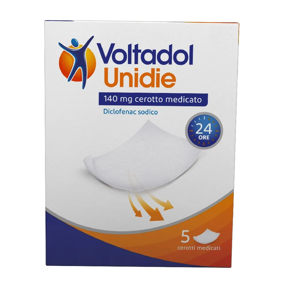 Voltadol Unidie 140 mg 5 Cerotti Medicati Per Strappi Muscolari