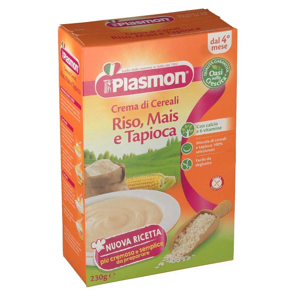 PLASMON CEREALI CREMA RISO, MAIS E TAPIOCA 230 g