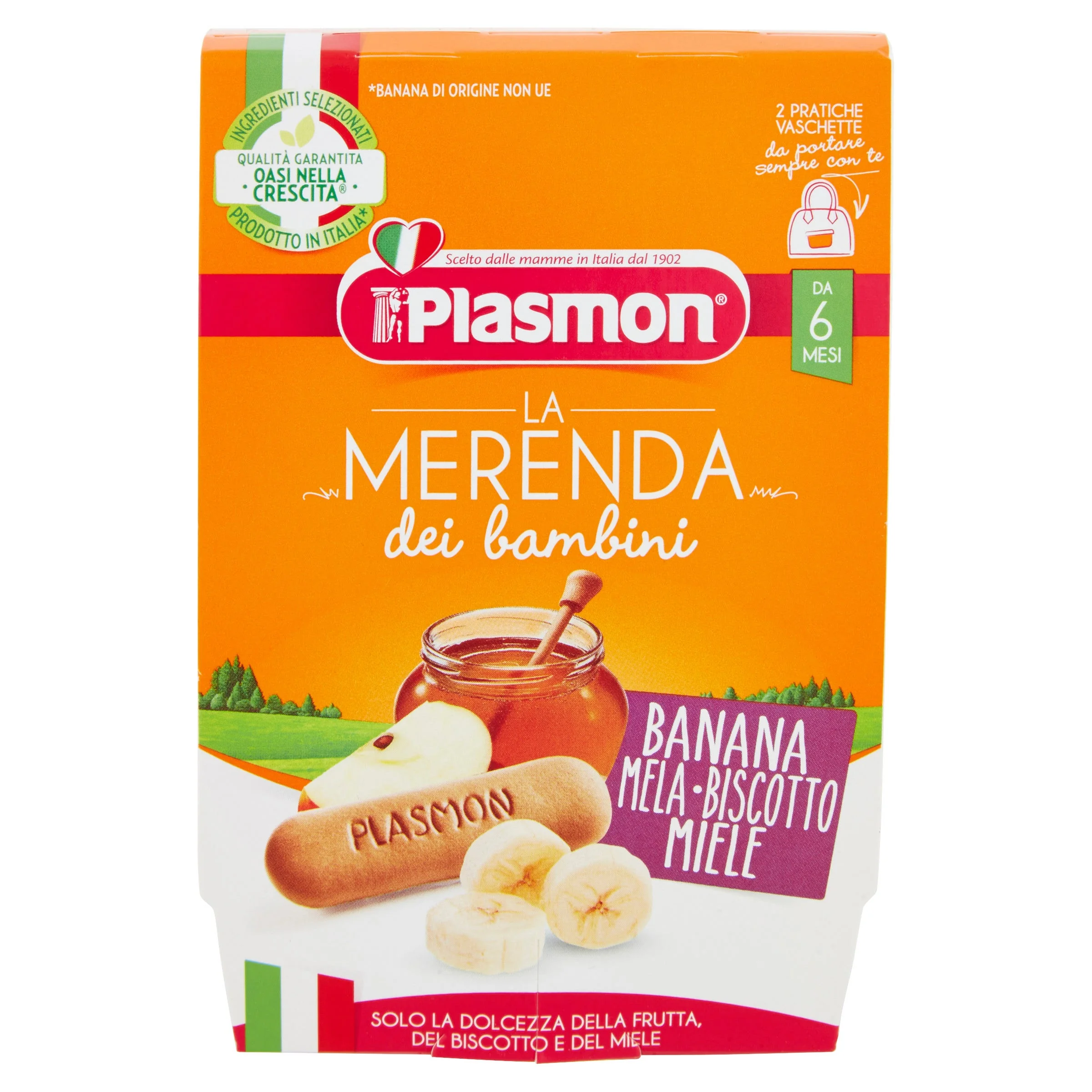 LA MERENDA BAMBINI BANANA MELA BISCOTTO MIELE  2 X 120 G