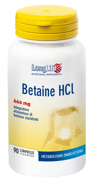 LONGLIFE BETAINE HCL INTEGRATORE 90 COMPRESSE