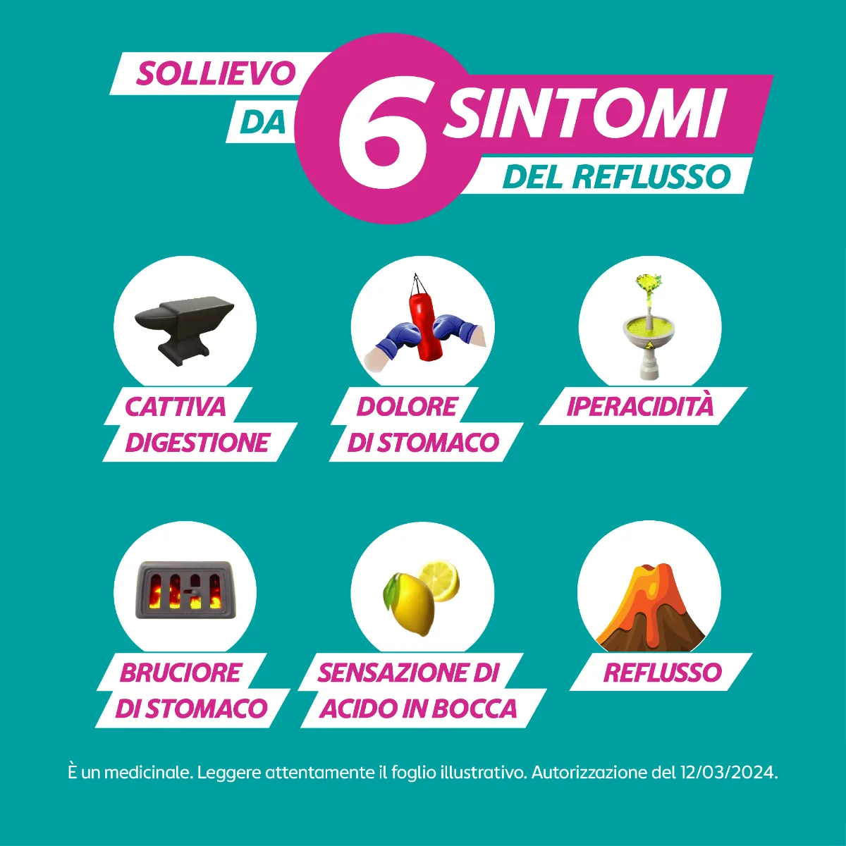 Gaviscon Bruciore e Indigestione 24 Bustine Sintomi da Reflusso Gastro-Esofageo