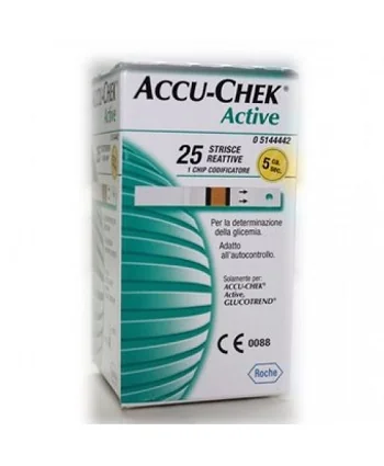 ACCU-CHEK ACTIVE STRISCE REATTIVE GLICEMIA 25 PEZZI