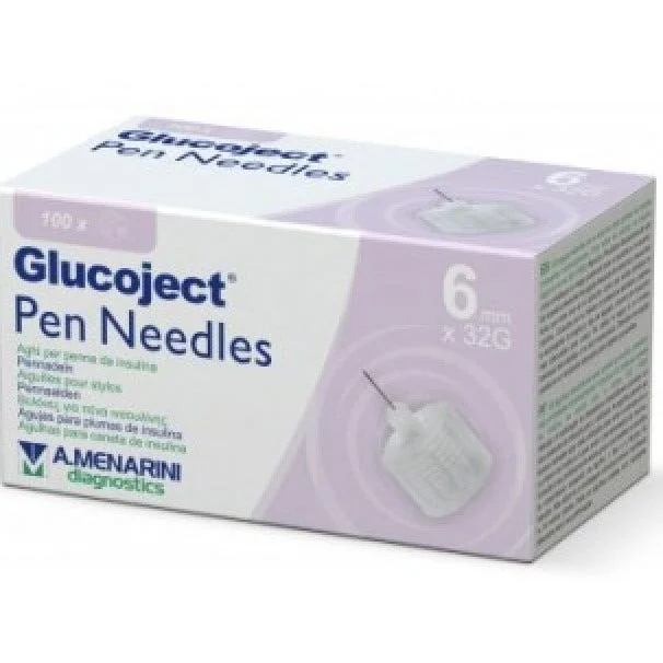 GLUCOJECT PEN NEEDLES AGHI PER PENNA DA INSULINA 32G 6 MM