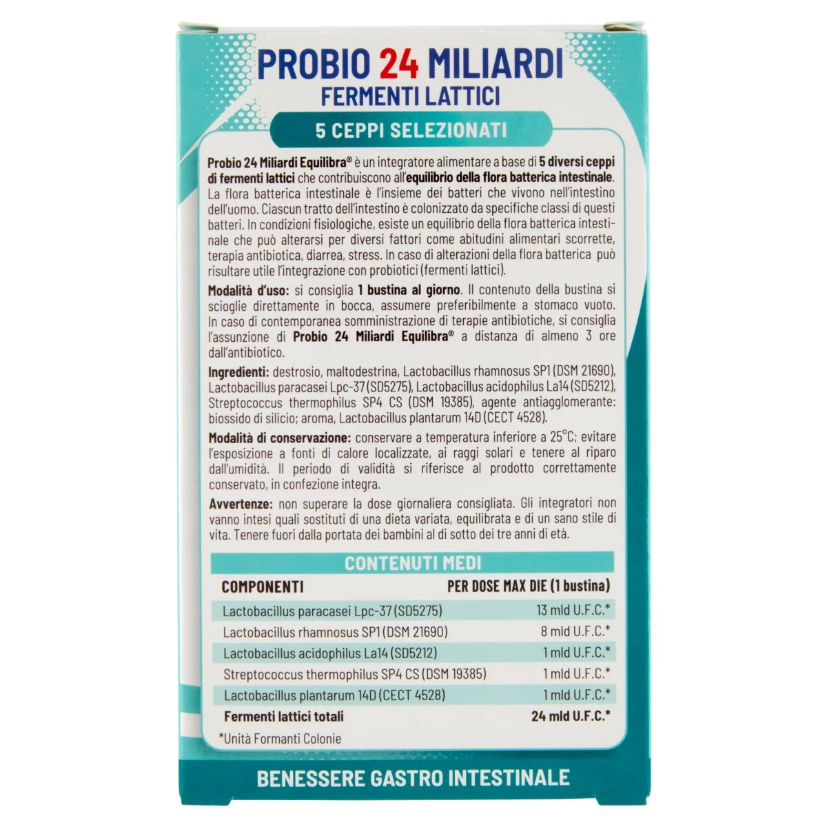 Equilibra Probio 24Mld 10 Bustine Equilibrio Flora Intestinale