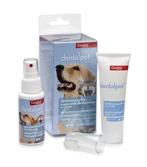 DENTALPET KIT DENTIFRICIO 50 ML + SPRAY ORALE 50 ML + 1 DITALE