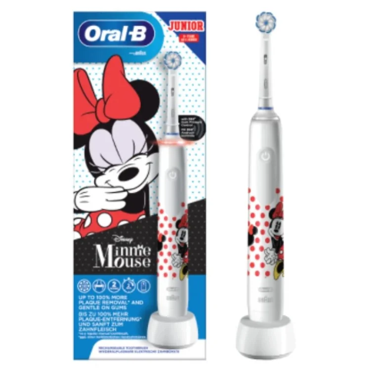 ORAL-B JUNIOR MINNIE SPAZZOLINO ELETTRICO RICARICABILE BAMBINI + 1 TESTINA DI RICAMBIO