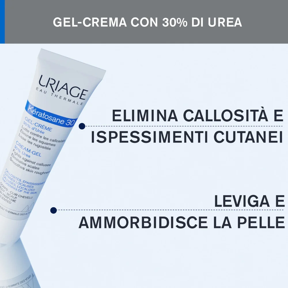 Uriage Kèratosane 30 Gel Crema Cheratolitico 75 ml Azione Cheratolitica