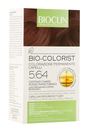 Bioclin Bio-Colorist 5.64 Castano Chiaro Rosso Rame Tintura Naturale Capelli