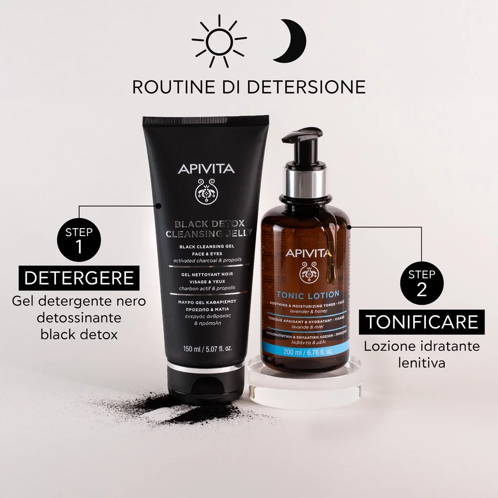 Apivita Black Detox Cleanser 150 Ml/20 Gel Detergente