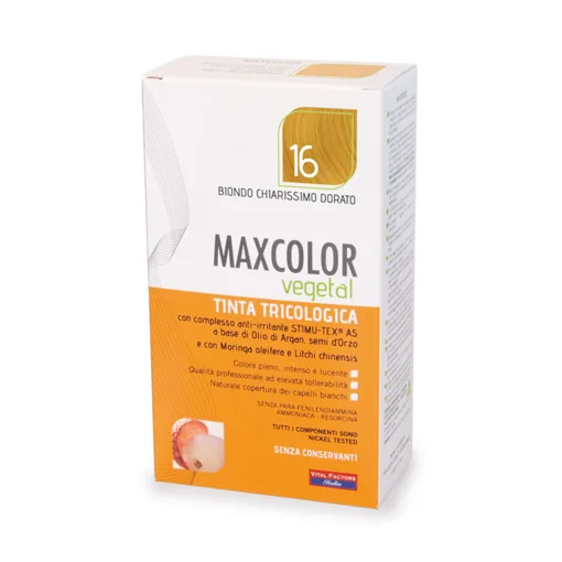 MAX COLOR VEGETAL TINT 16 BIONDO CHIARISSIMO DORATO 140 ML