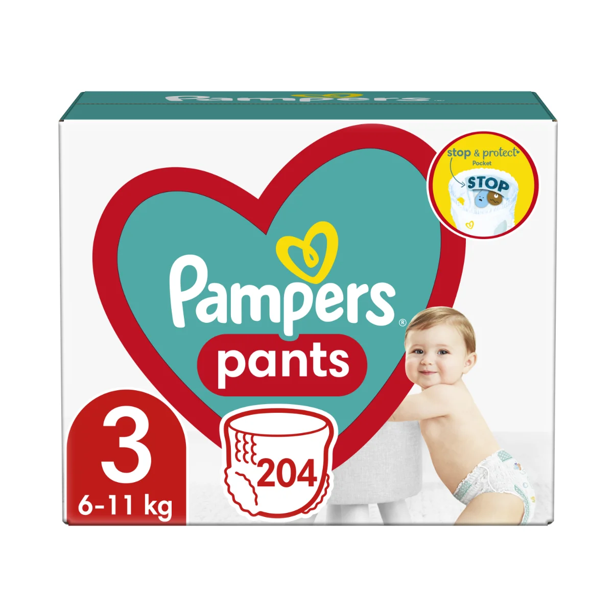 PAMPERS PANTS 3 X 204