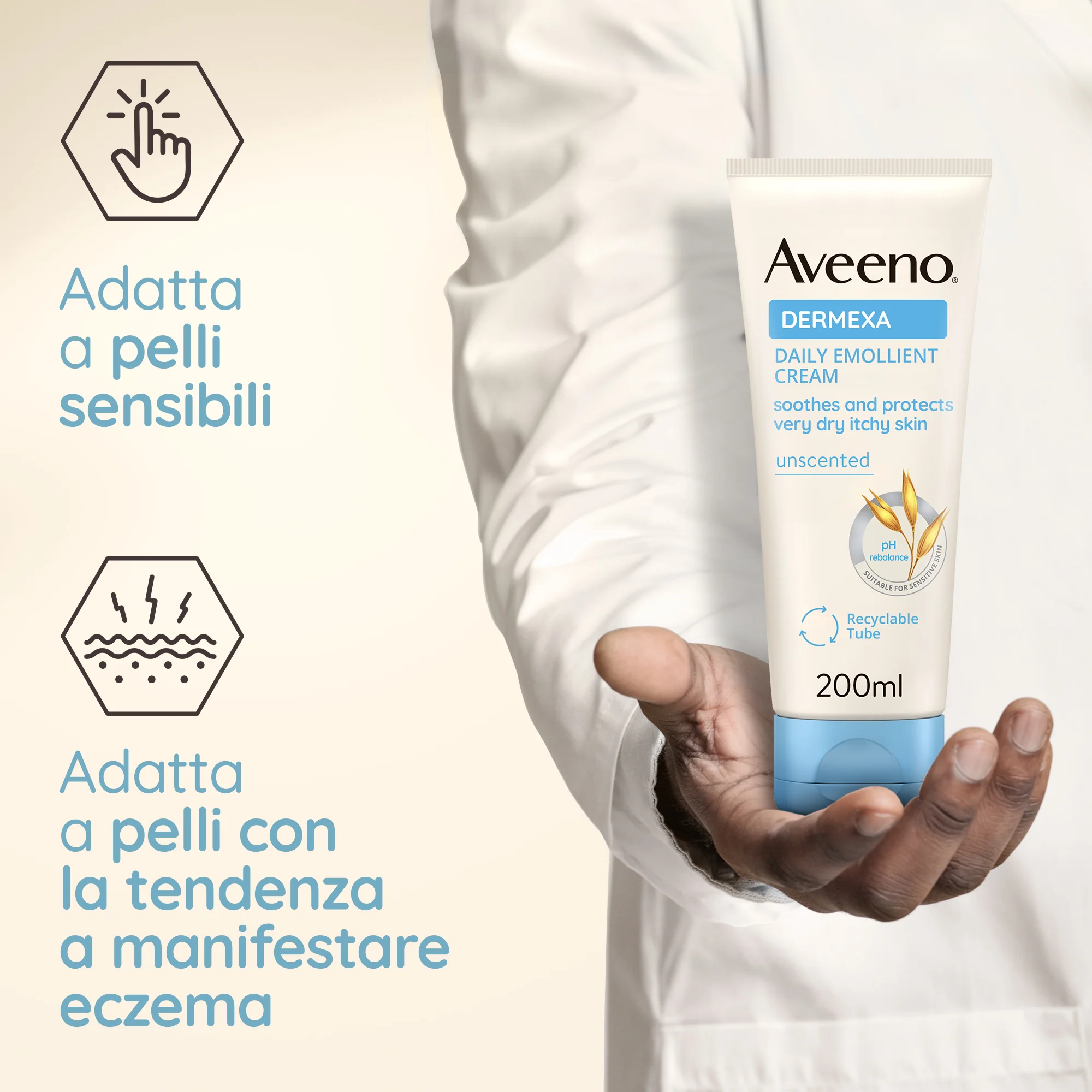 Aveeno Dermexa Crema Emolliente Corpo 200 Ml 