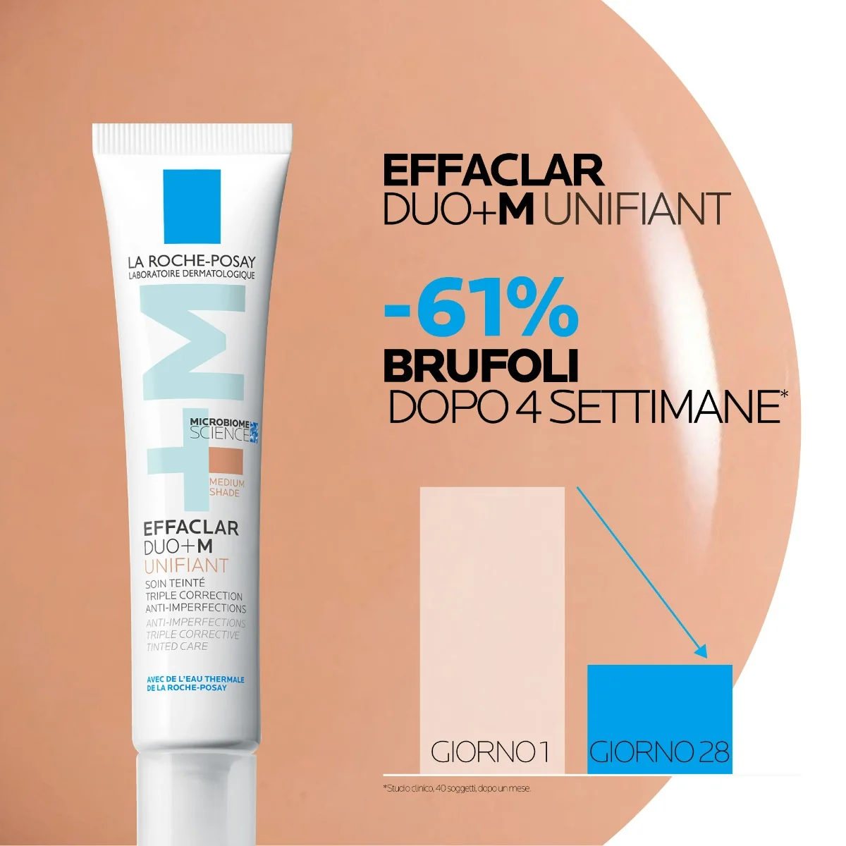 La Roche Posay Effaclar Duo +M Unifiant Medium 40 Ml Trattamento Correttivo Uniformante e Purificante