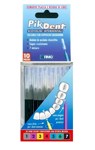 PIKDENT SCOVOLINO INTERDENTALE 7 NERO 1,2 MM 10 PEZZI