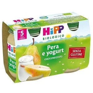 HIPP BIOLOGICO OMOGENEIZZATO MERENDA PERA YOGURT 2X125 G