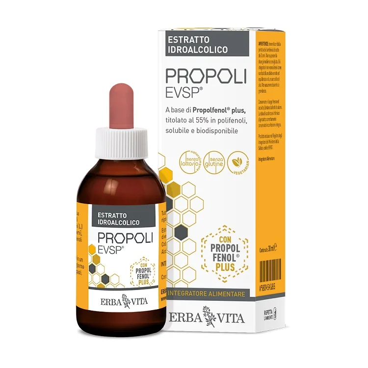 ERBA VITA PROPOLI EVSP ESTRATTO IDROALCOLICO INTEGRATORE PER SISTEMA IMMUNITARIO 30 ML