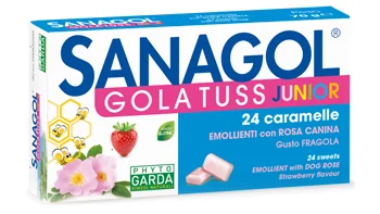 PHYTO GARDA SANAGOL GOLA TUSS JUNIOR GUSTO FRAGOLA 24 CARAMELLE