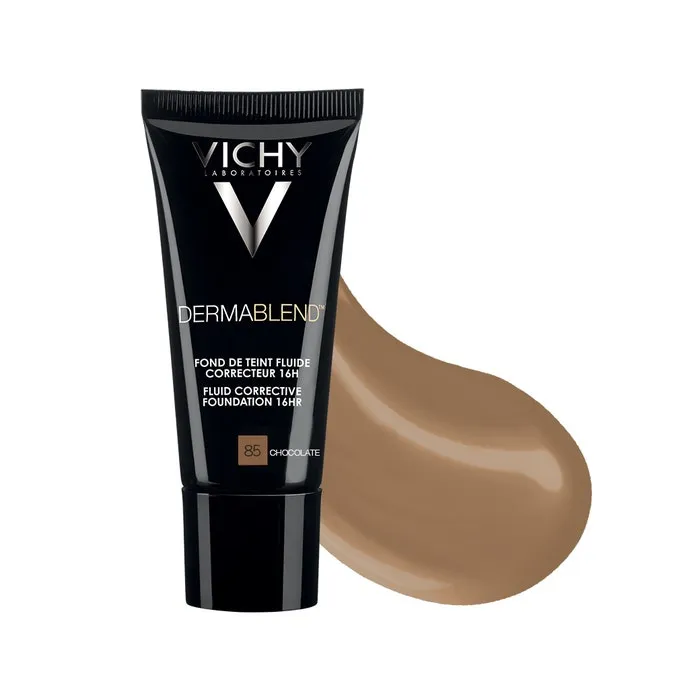 Vichy Dermablend Fondotinta Fluido Correttore 16h 85 Cioccolato 30 ml 