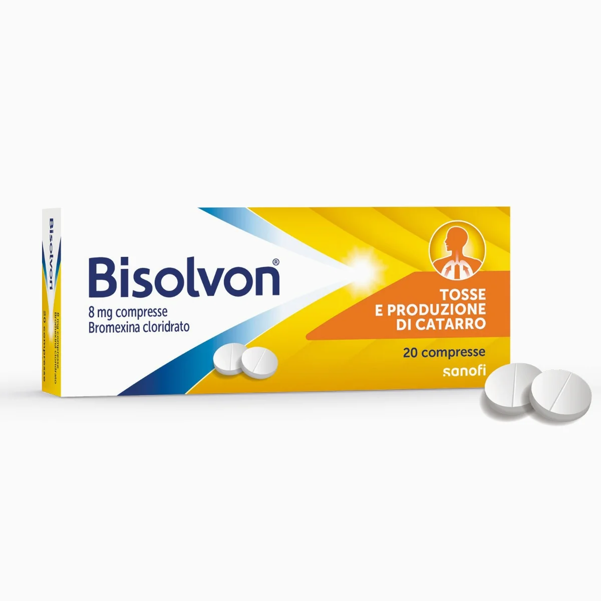 Bisolvon 8 mg Bromexina Cloridrato 20 Compresse Mucolitico