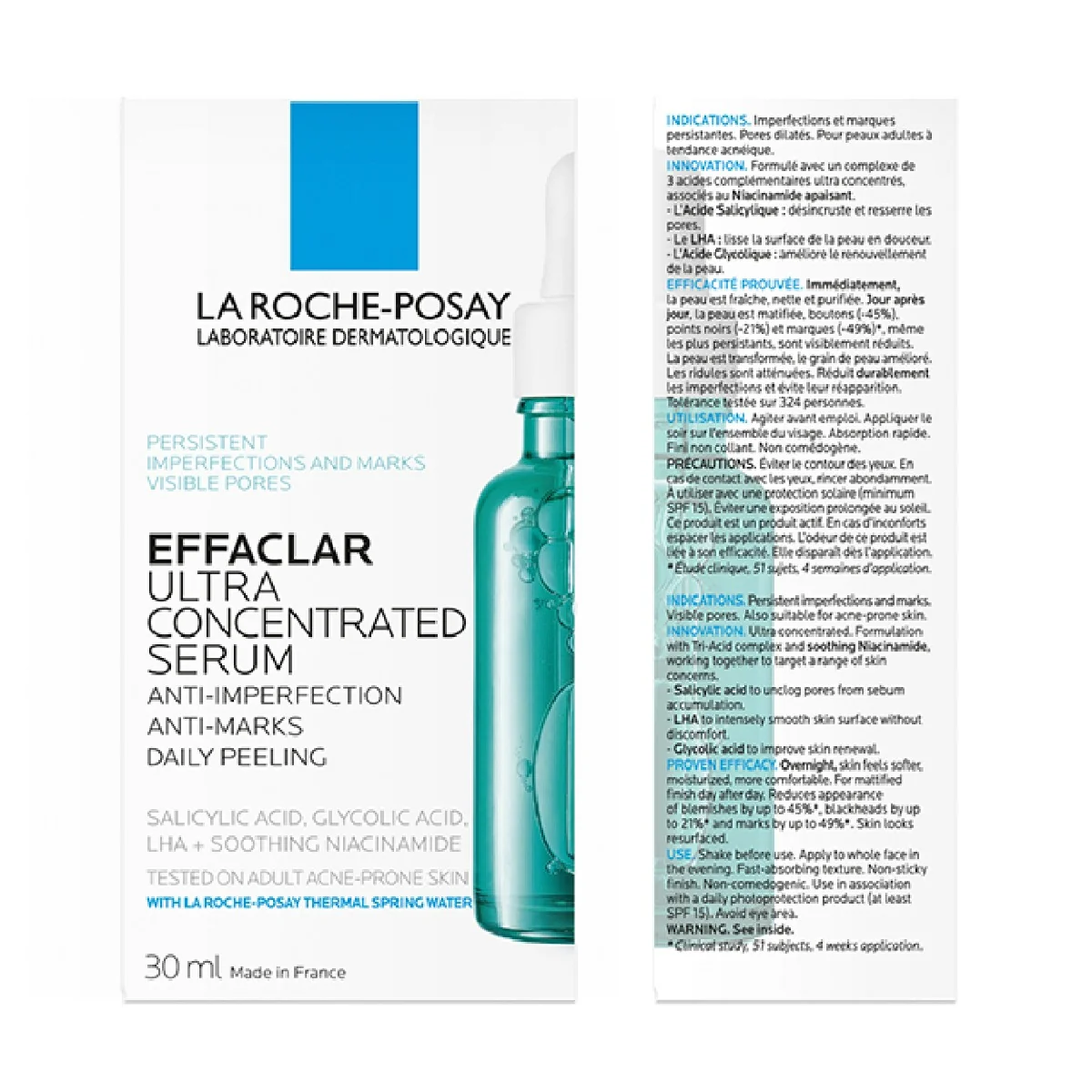 La Roche Posay Effaclar Siero Peeling Ultraconcentrato 30 ml Anti Imperfezioni Anti Macchie