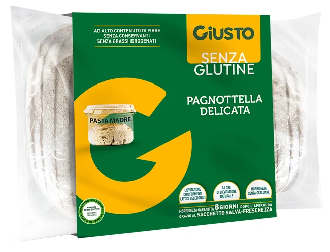 Giusto Senza Glutine Pagnottella Delicata 300 g Alto contenuto di fibre