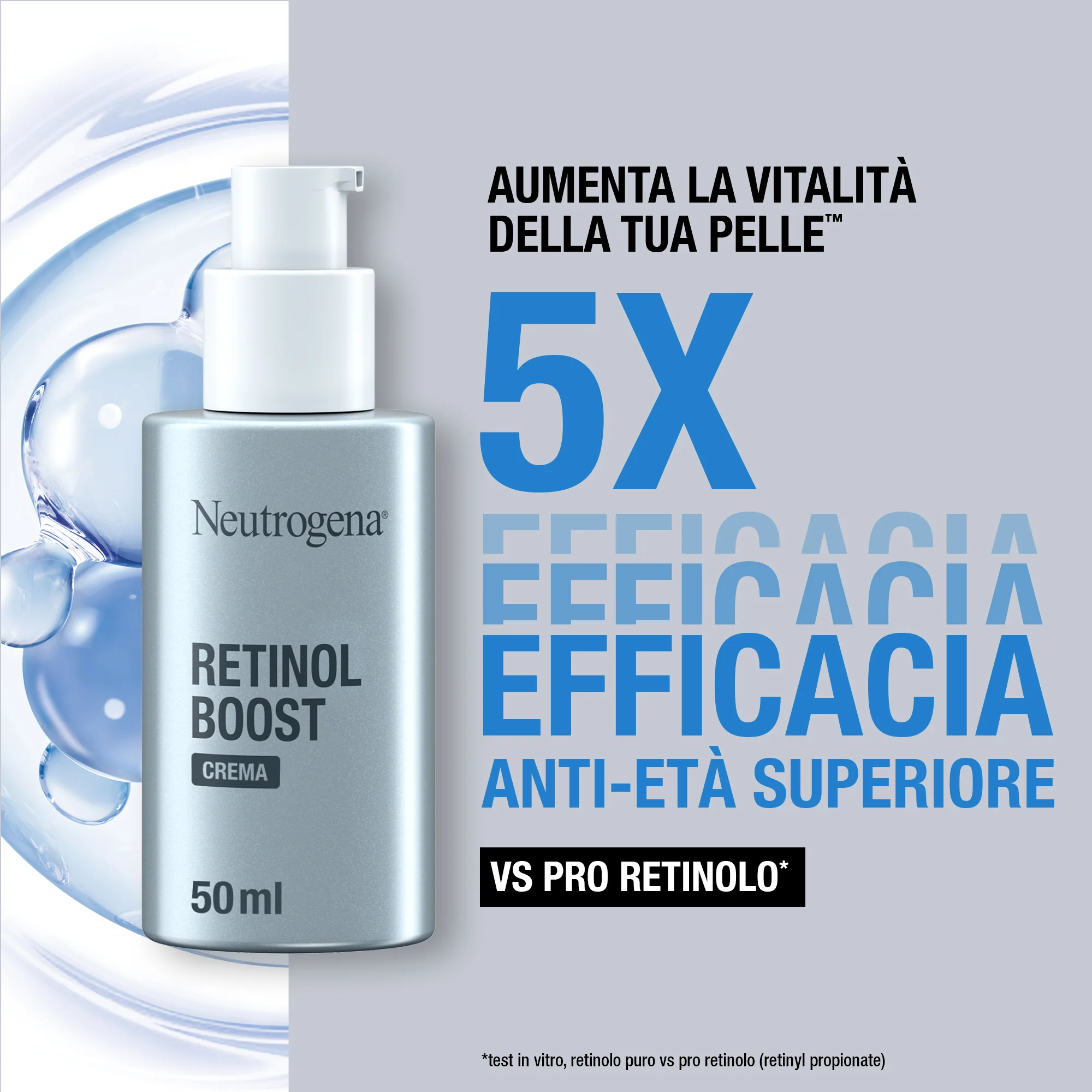 Neutrogena Retinool Boost Crema Viso 50 Ml Azione Anti Age