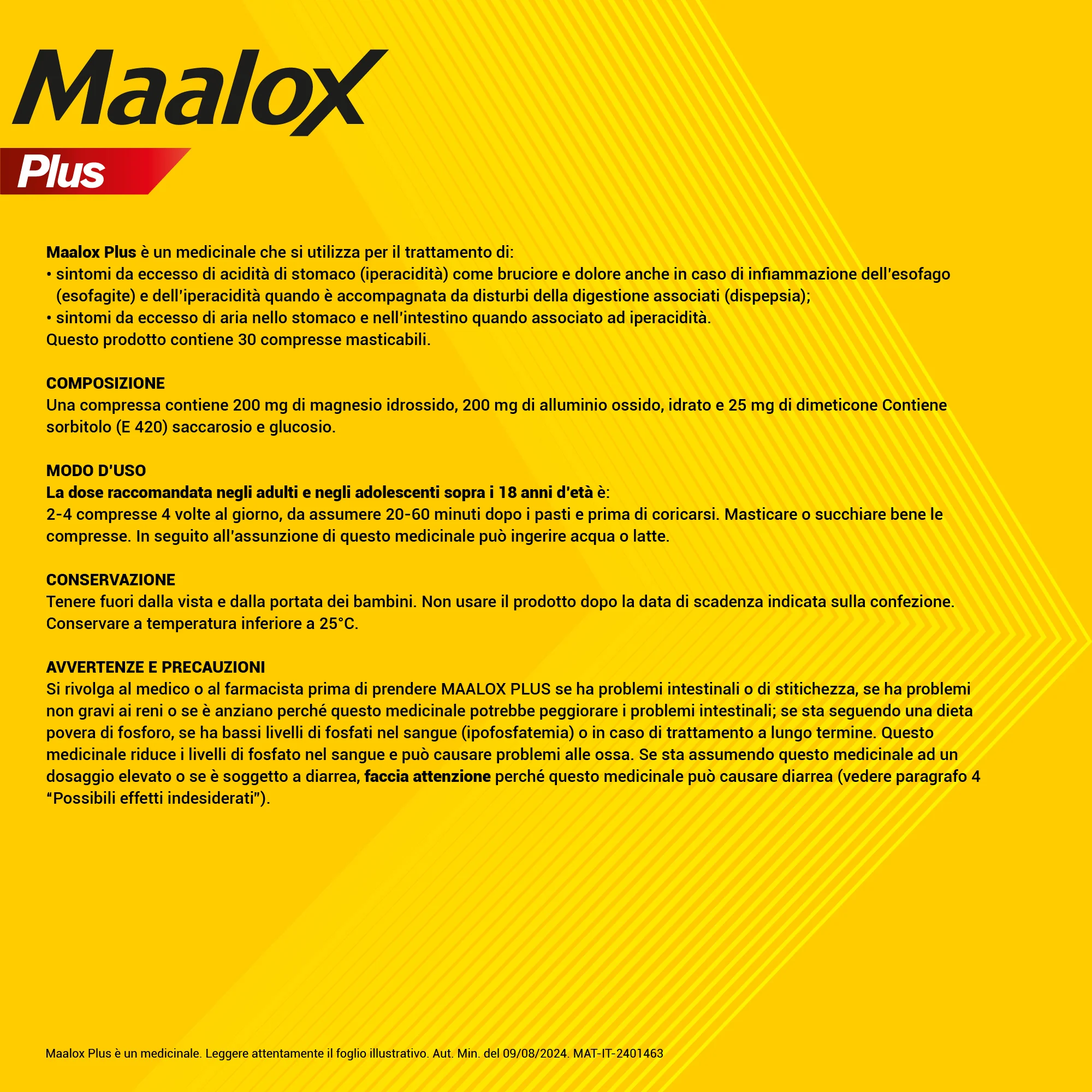 Maalox Plus 30 Compresse Masticabili Antiacido Antigonfiore