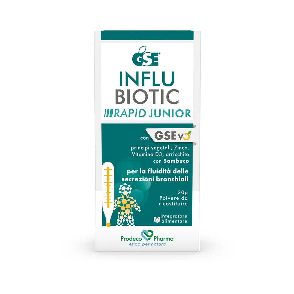 Gse Influbiotic Rapid Junior 20g Difese immunitarie e benessere vie respiratorie