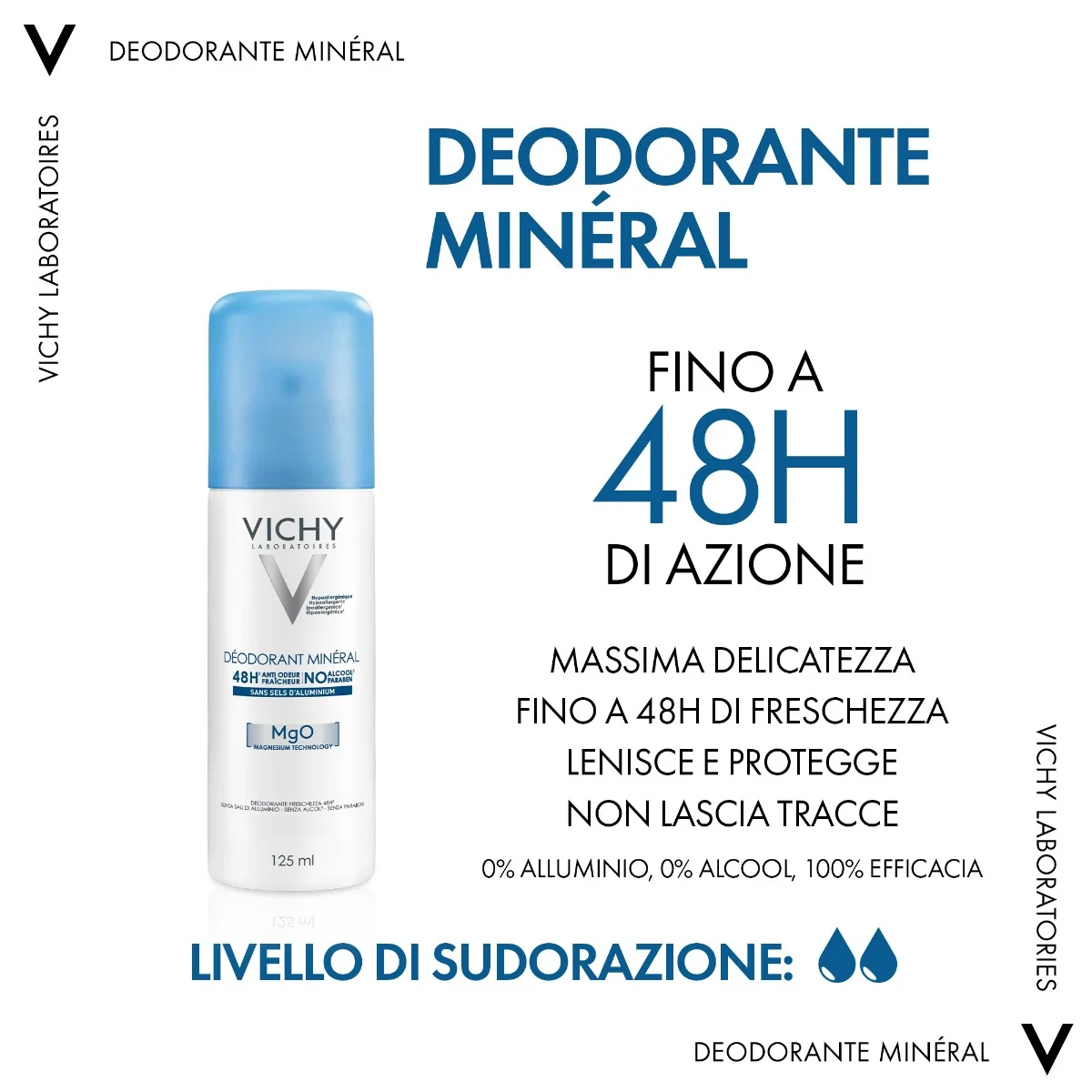 Vichy Deodorante Mineral Aerosol 125 ml Pelle Sensibile o Depilata