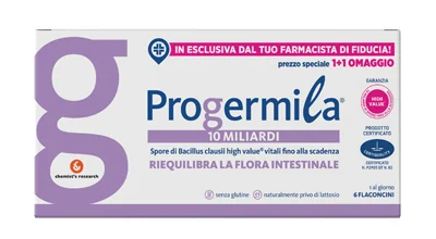 PROGERMILA 10 MILIARDI INTEGRATORE BENESSERE INTESTINALE 6 FLACONCINI 10 ML