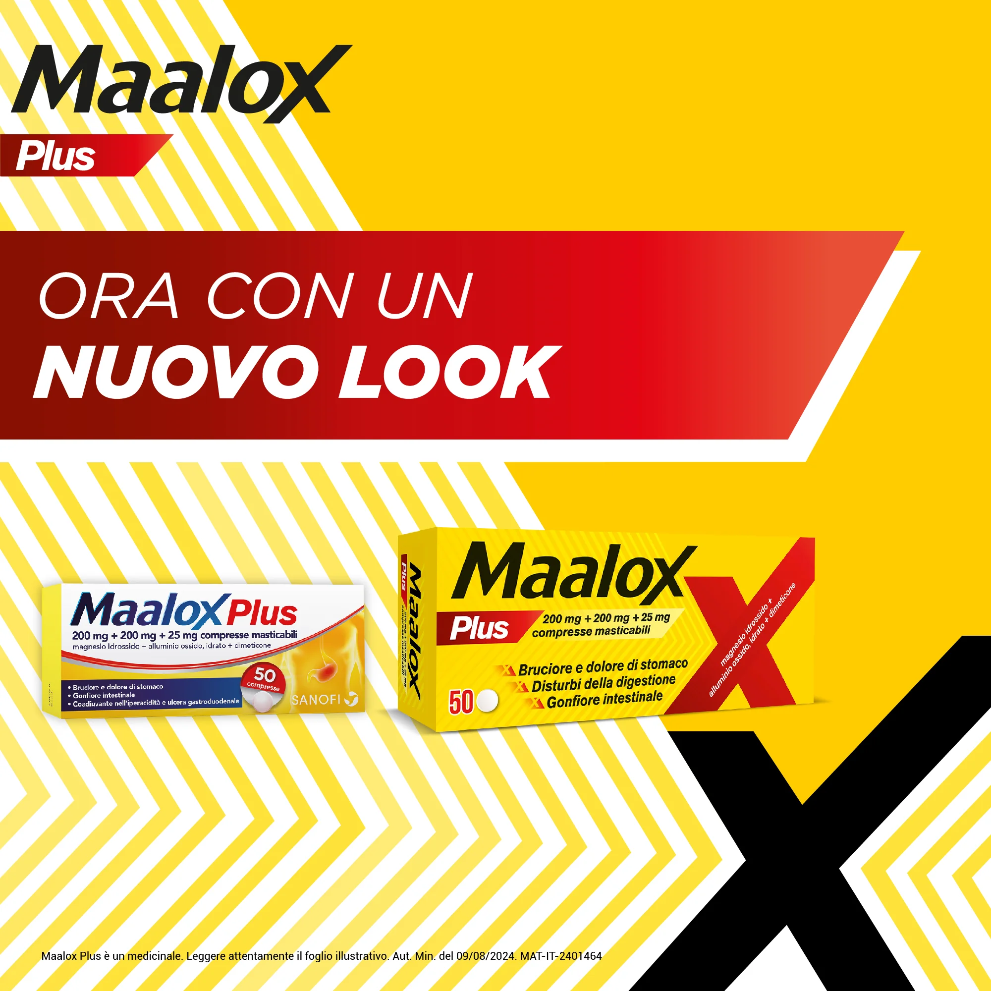 Maalox Plus 50 Compresse Masticabili Antiacido Antigonfiore